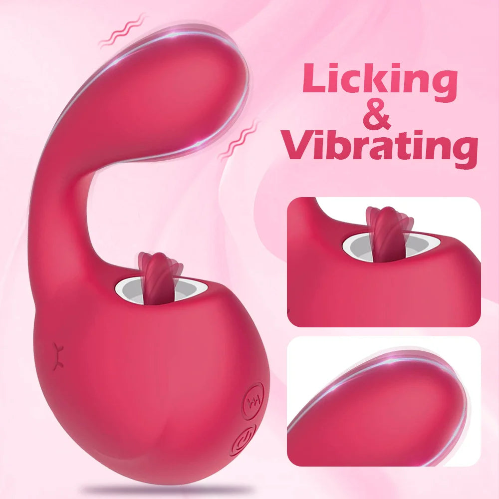 Clitoral Licking G Spot Vibrator Clitoralis Stimulator for Women with 10 Licking Vibrating Modes