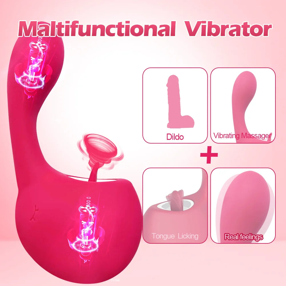 Clitoral Licking G Spot Vibrator Clitoralis Stimulator for Women with 10 Licking Vibrating Modes