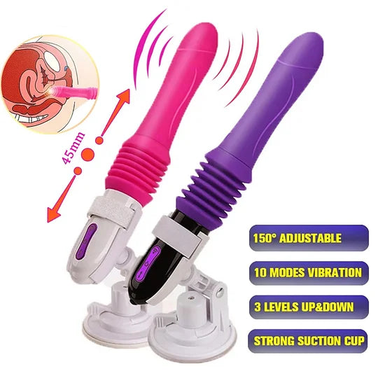 Automatic Hands Free Thrusting Dildo Vibrator G-Spot Stimulation Massager