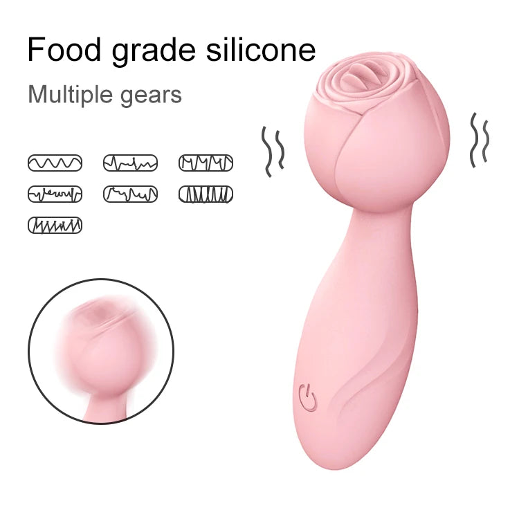 Pink Rose Tongue Clitoral Vibrator