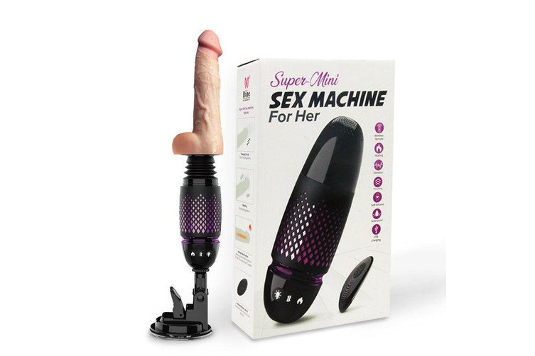 Remote Contral Realistic Dildo Telescopic Sex Machine Auto Thrusting & Heating Vibrator