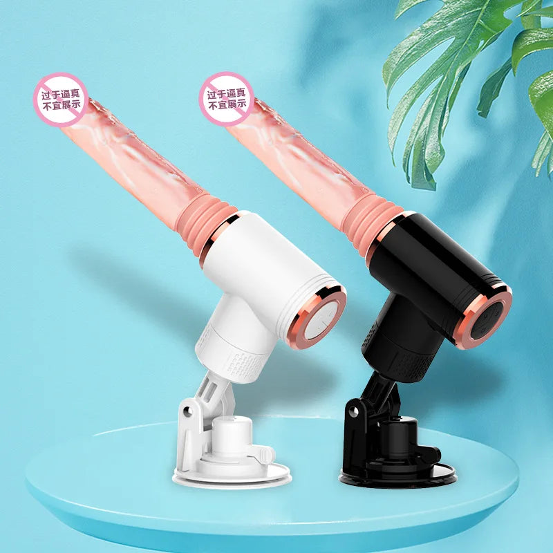 Automatic Telescopic Dildo Vibrator Double Silicone Big Penis Heating Realistic Dildo