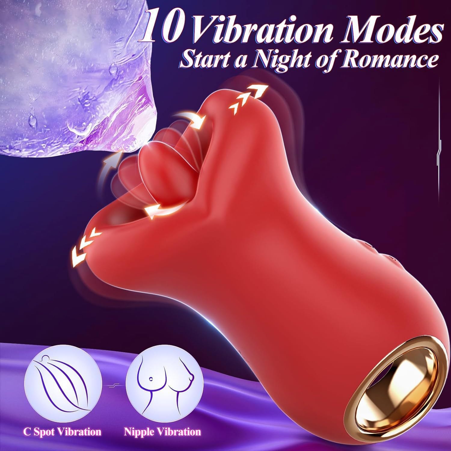 Female tongue licking masturbation vibrator adult sex products