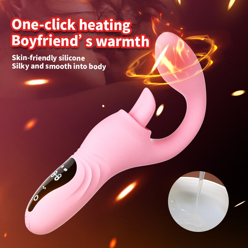 Half Curved Sweet Tongue G-Spot Heating Vibrator