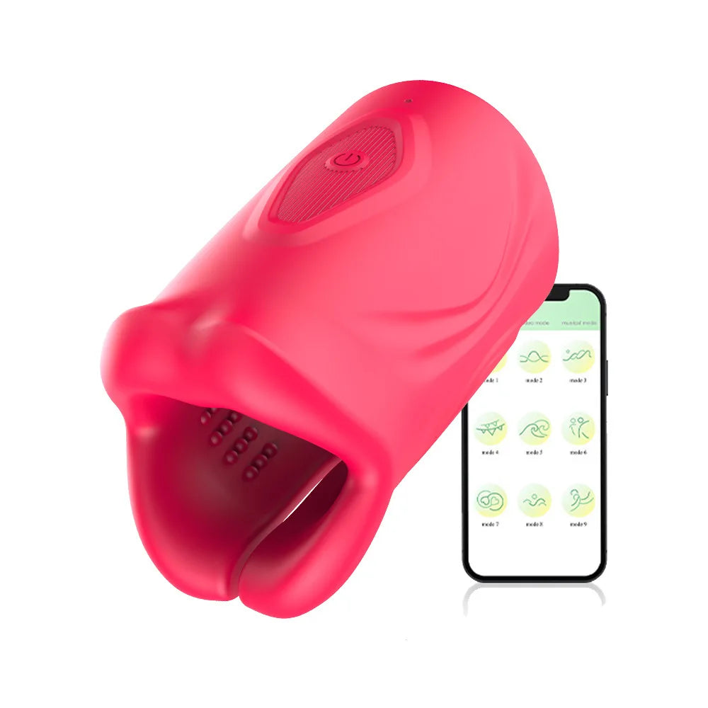 Blazing Kiss #1 APP Lip Clip Stem Trainer Male Massager Adult Erotic Sex Products Masturbator Cup