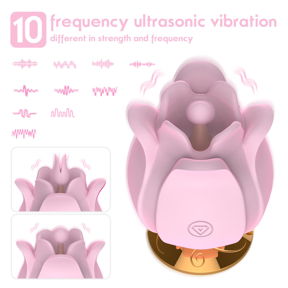 Rose multi-frequency vibrator for women's G-spot