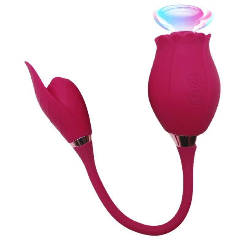 Rose vibrator for women sucking and licking sex toy