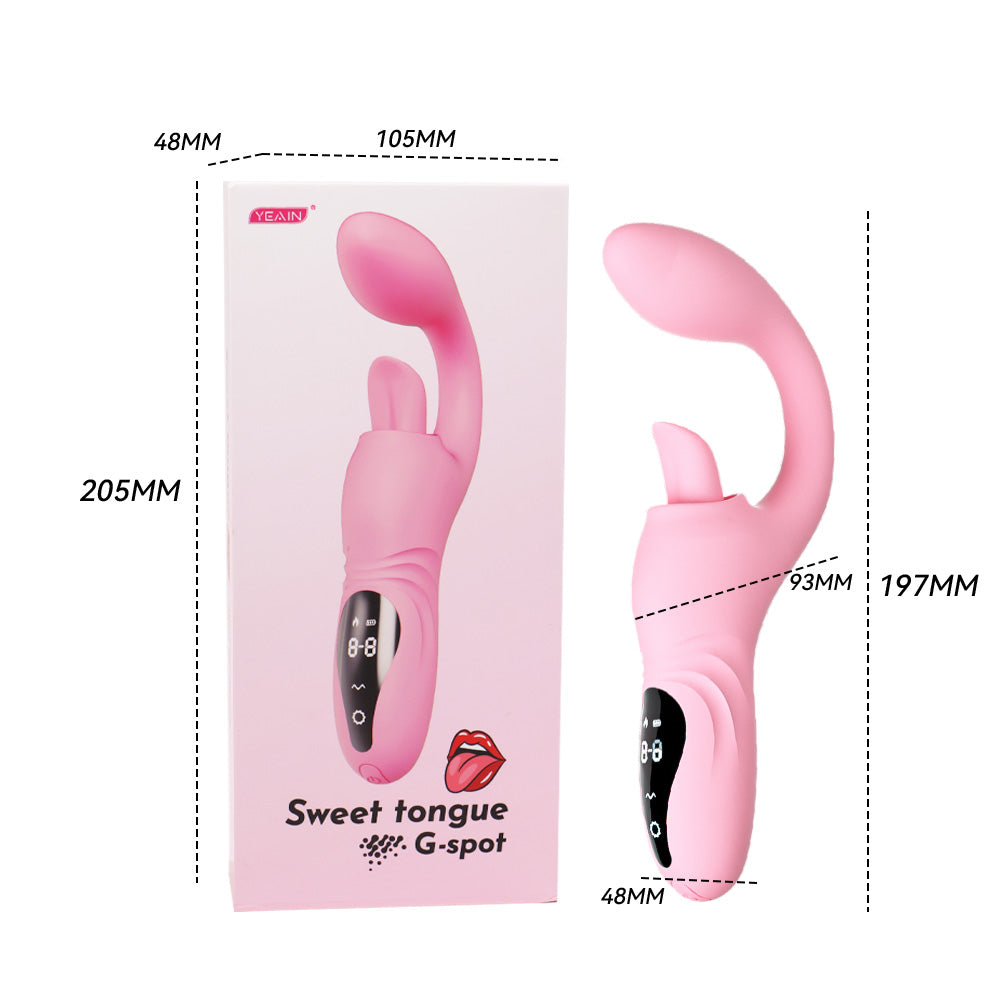 Half Curved Sweet Tongue G-Spot Heating Vibrator