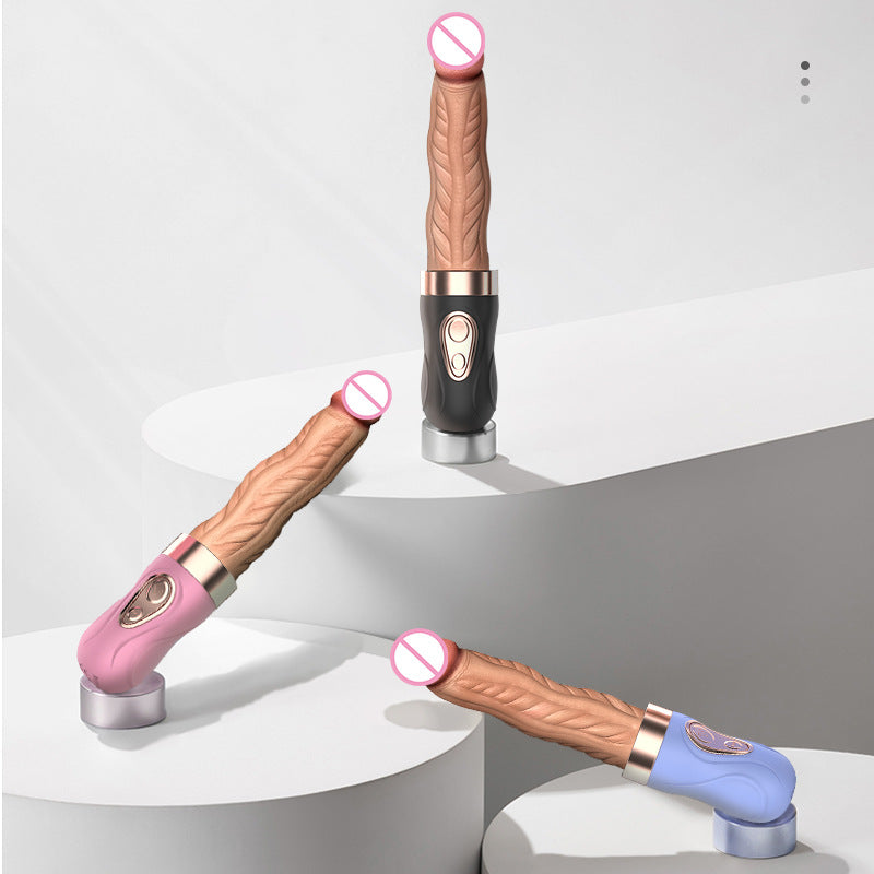 Automatic telescopic peristaltic  thrust and heated artificial dildo