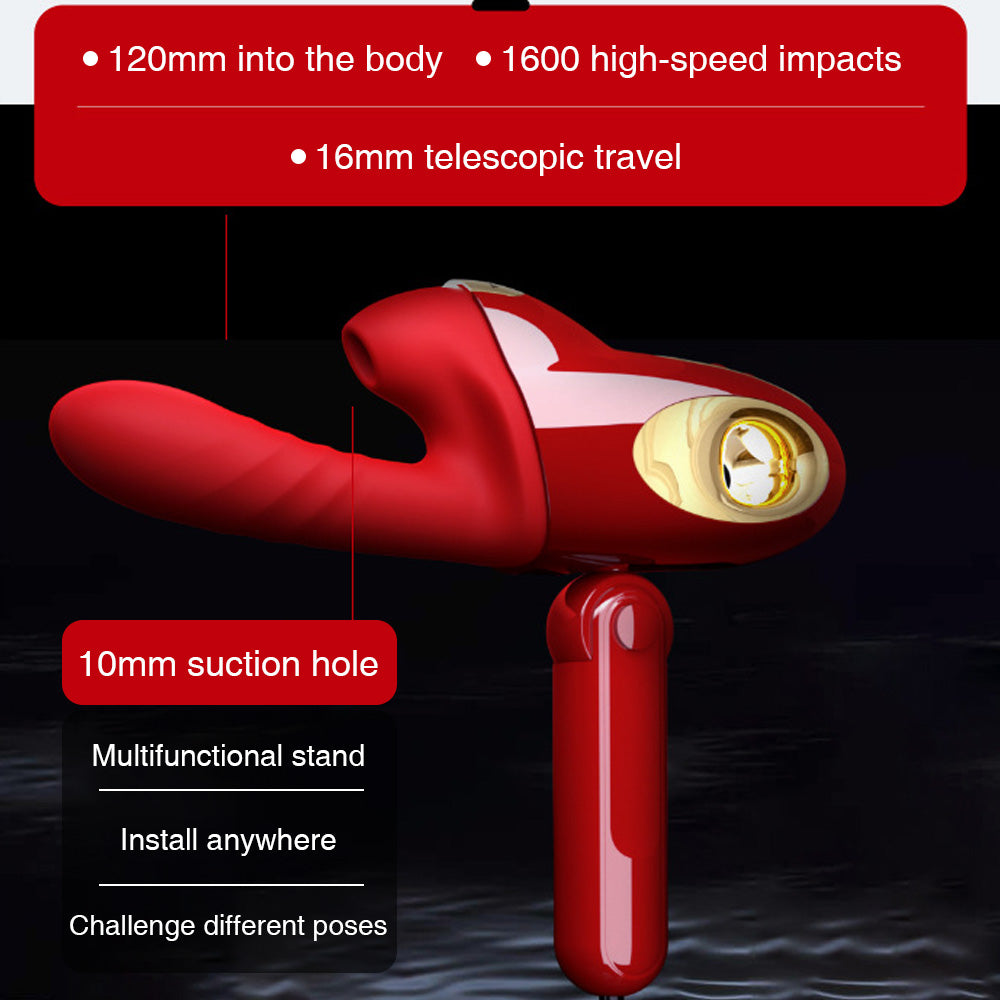 Suction sex machine with suction cup and remote control