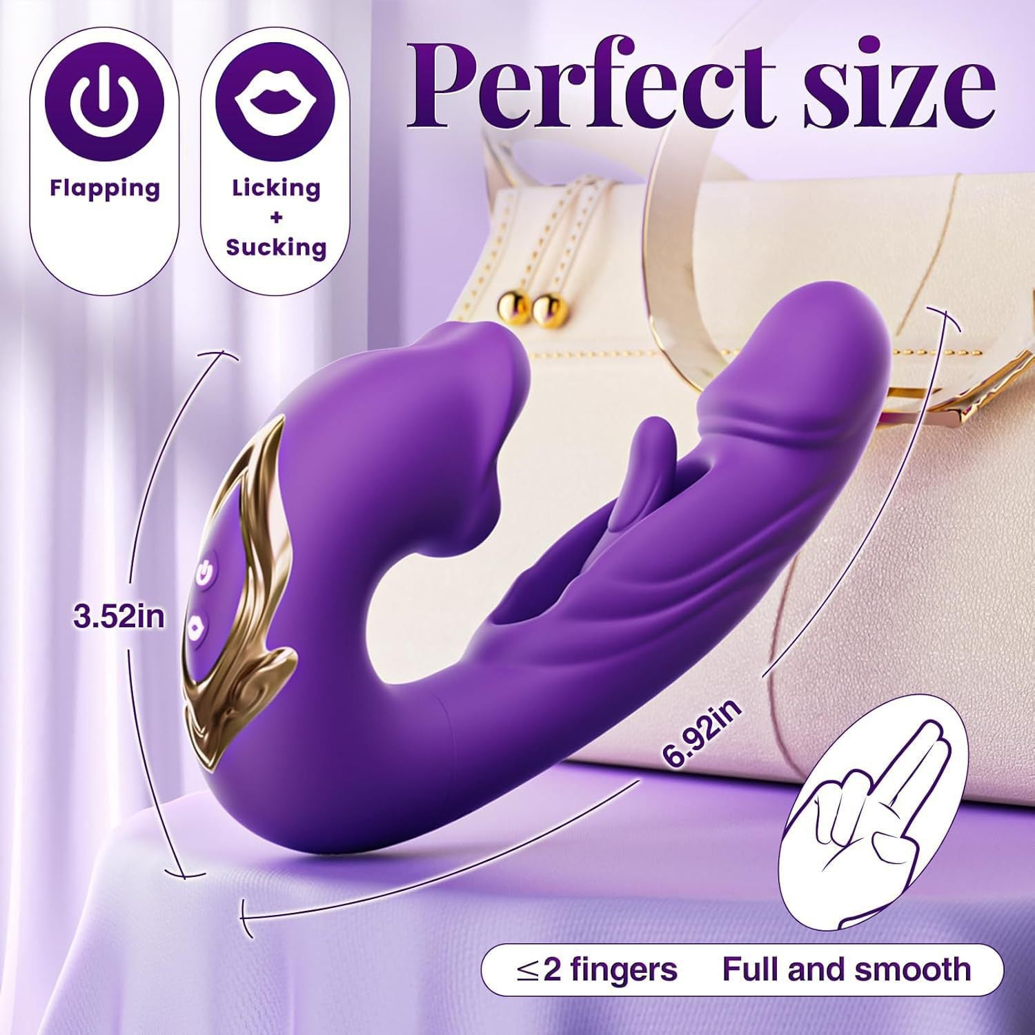 G-spot masturbator three-in-one mouth slapping tongue vibrator