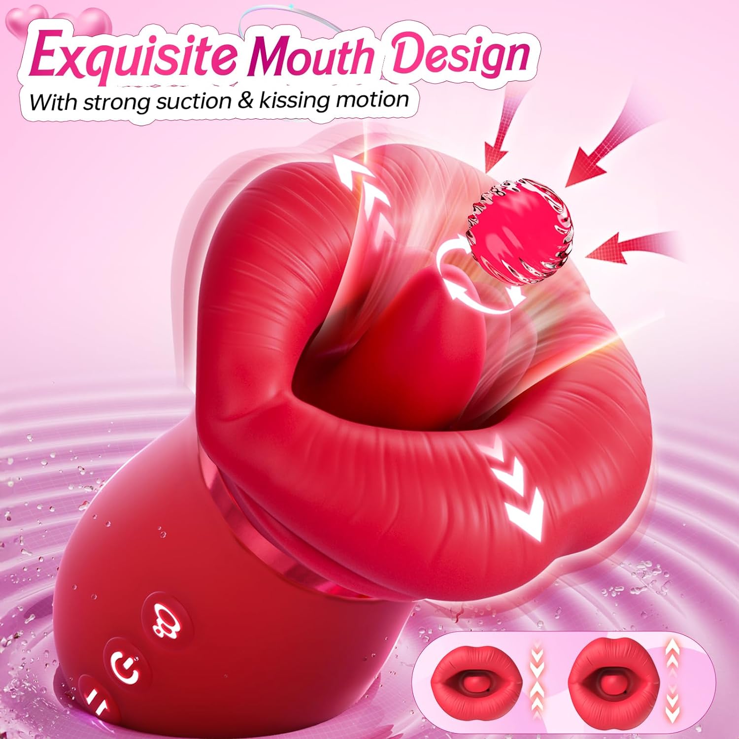 5IN1 Mouth Sucking Vibrator big mouth Sex Toy