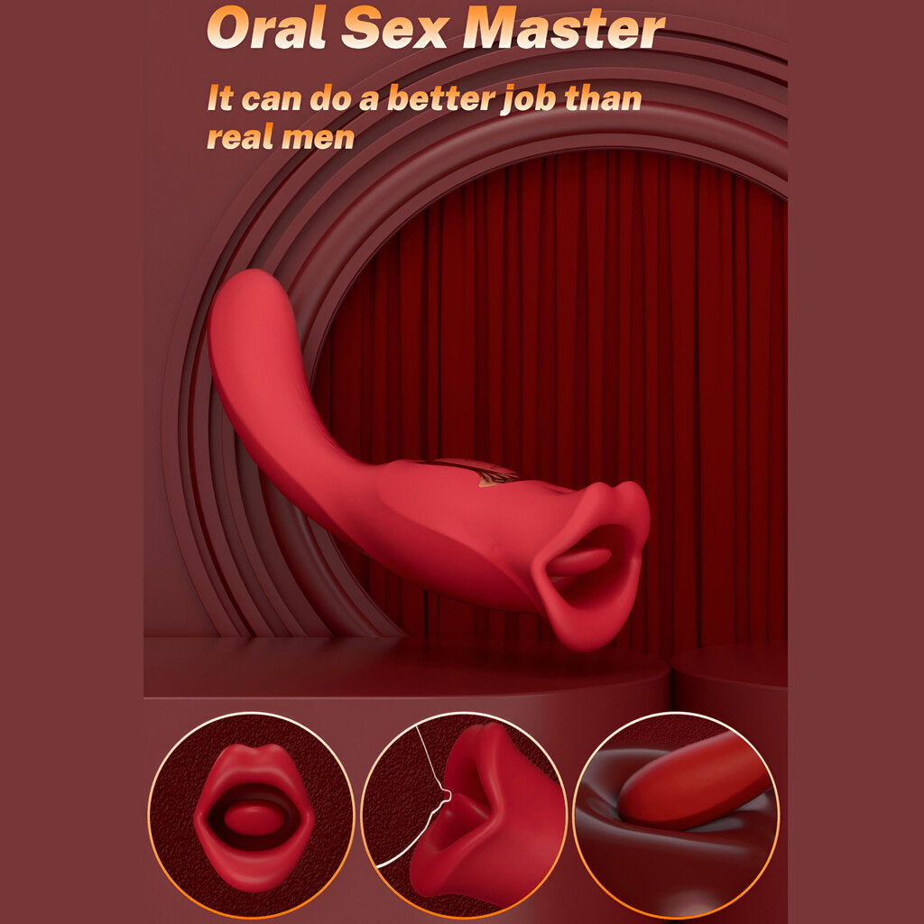 3in1 tongue vibrator LIVMAN E-99 with 10 licking-biting and 10 vibration modes