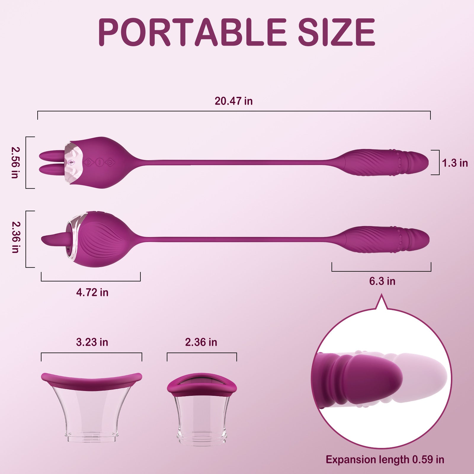 4-in-1 multifunctional rose vibrator