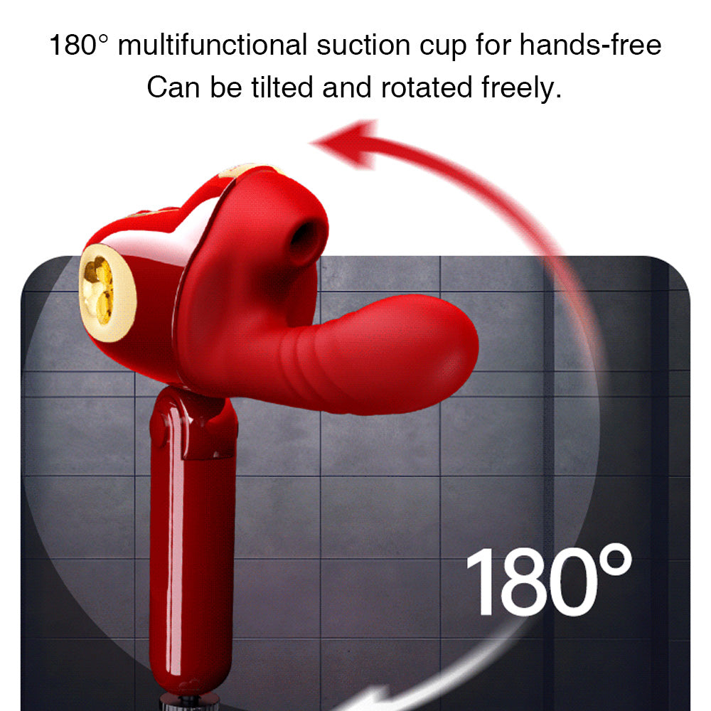 Suction sex machine with suction cup and remote control