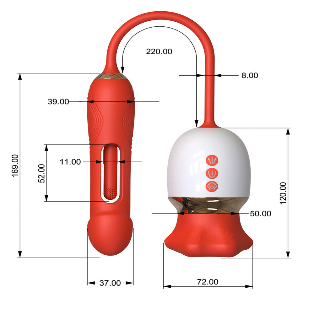 toyshcool first kiss 2 generation sucking tongue licking hollow slap vibrator