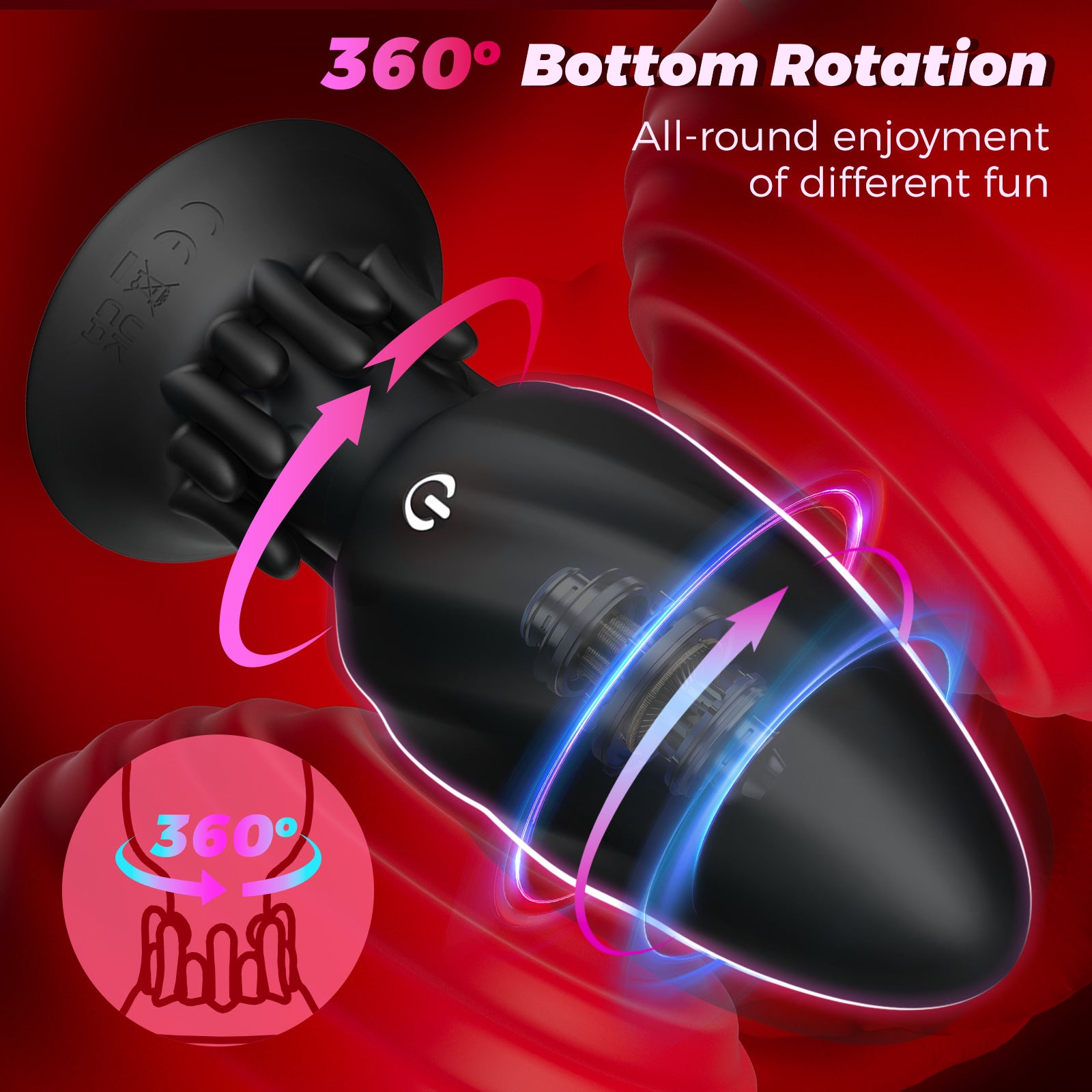 toyshcool wick base rotating and vibrating anal plug APP version