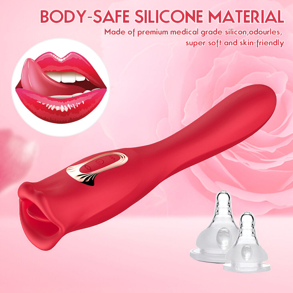 3in1 tongue vibrator LIVMAN E-99 with 10 licking-biting and 10 vibration modes