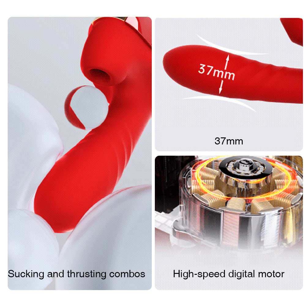 Suction sex machine with suction cup and remote control