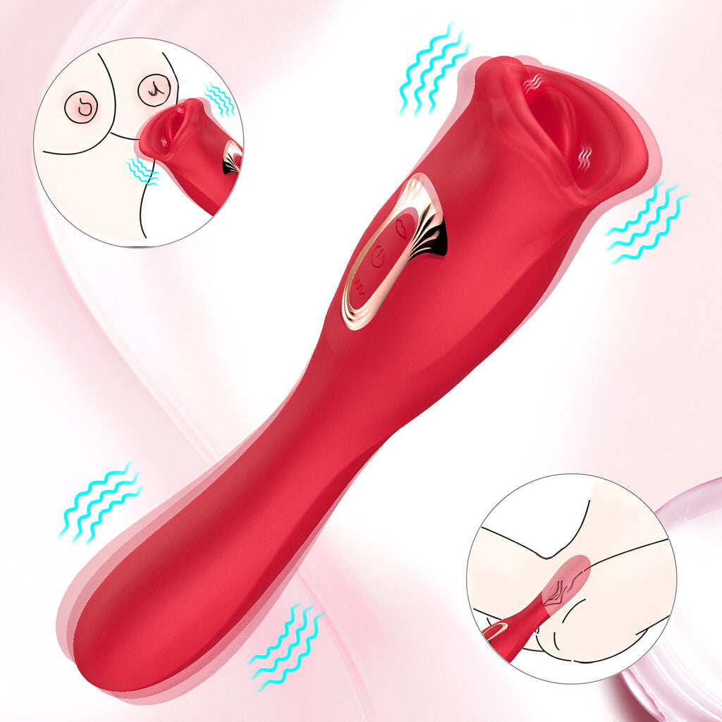 3in1 tongue vibrator LIVMAN E-99 with 10 licking-biting and 10 vibration modes