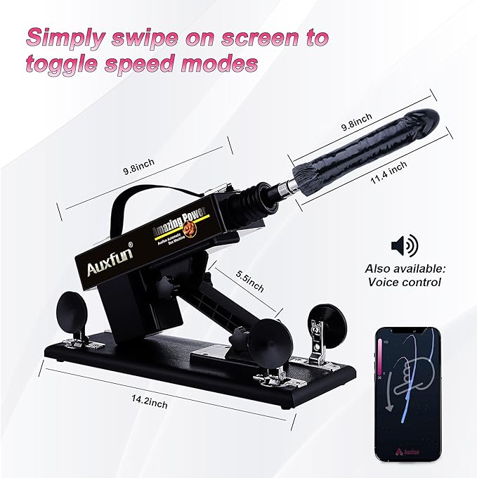 Sex machine with suction cup adapter automatic dildo machine