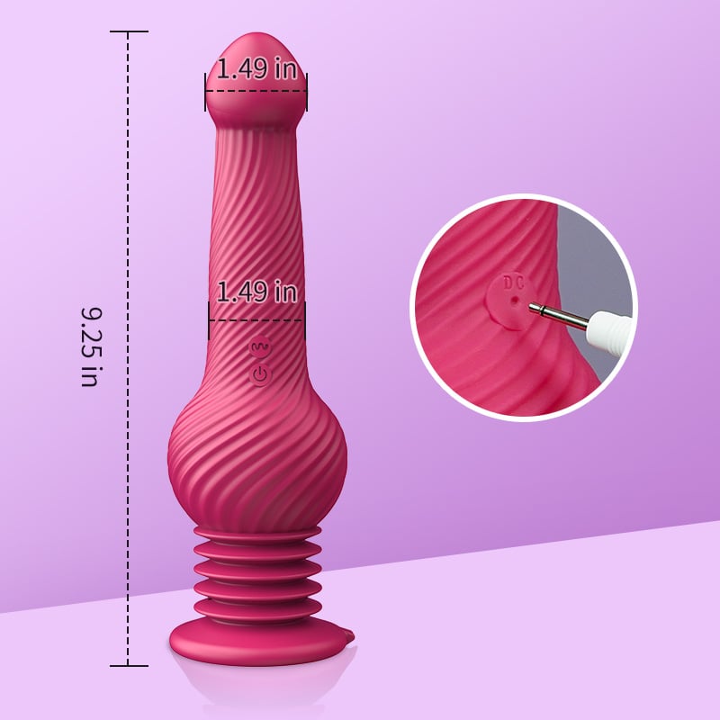 Knot Monster 10 Thrusting Vibrating Huge Dildo 9.25 Inch