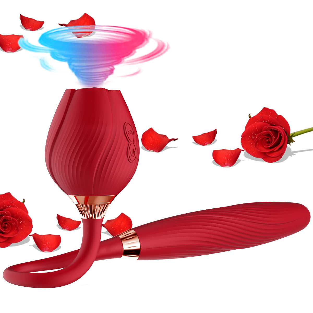 Rose vibrator fully automatic telescopic impact masturbation device