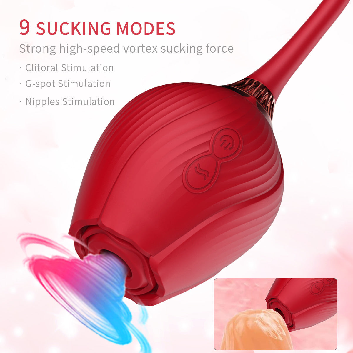 Rose vibrator fully automatic telescopic impact masturbation device