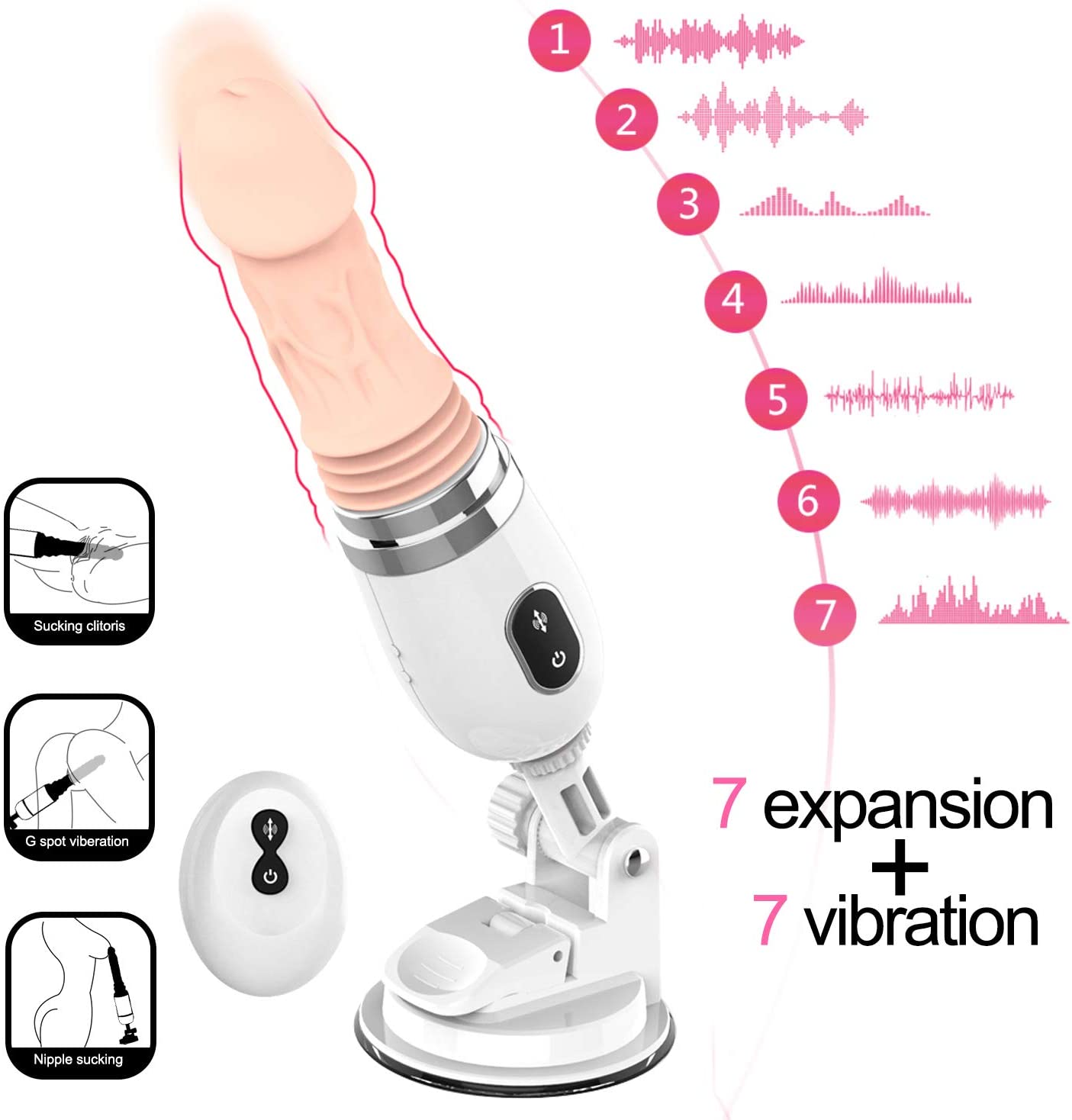 Small Dildo Machine Suction Cup Vibrant Toys with Remote Control