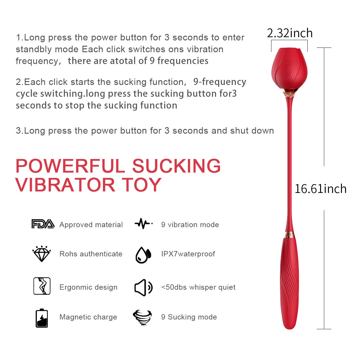 Rose vibrator fully automatic telescopic impact masturbation device