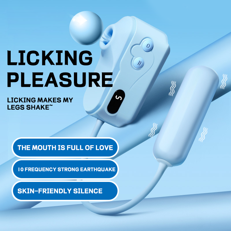 Women's Sucker Clitoris Licker Vibrator Sex Toys Tongue Licking Earphone Design