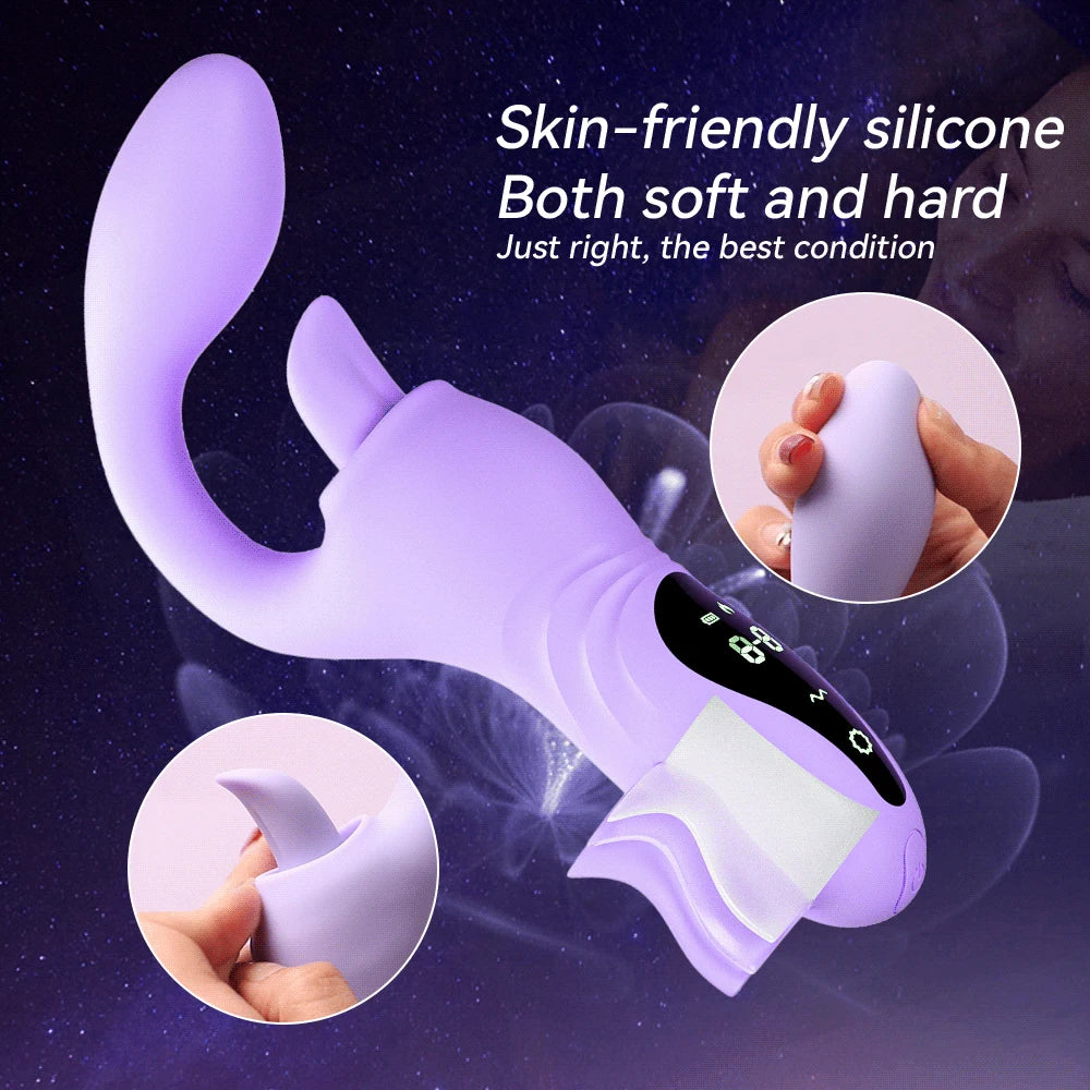 Half Curved Sweet Tongue G-Spot Heating Vibrator