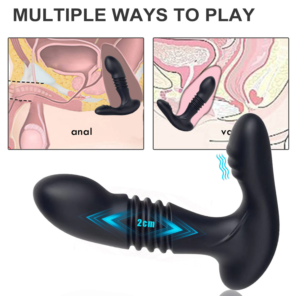 Men's Retractable Prostate Anal Plug G-point Stick Vibrator