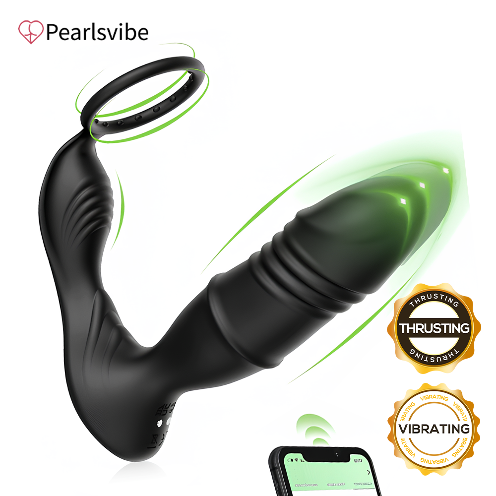 Mason APP/Controller & 9-Telescopic /Vibration & Cock Rings Prostate Massager