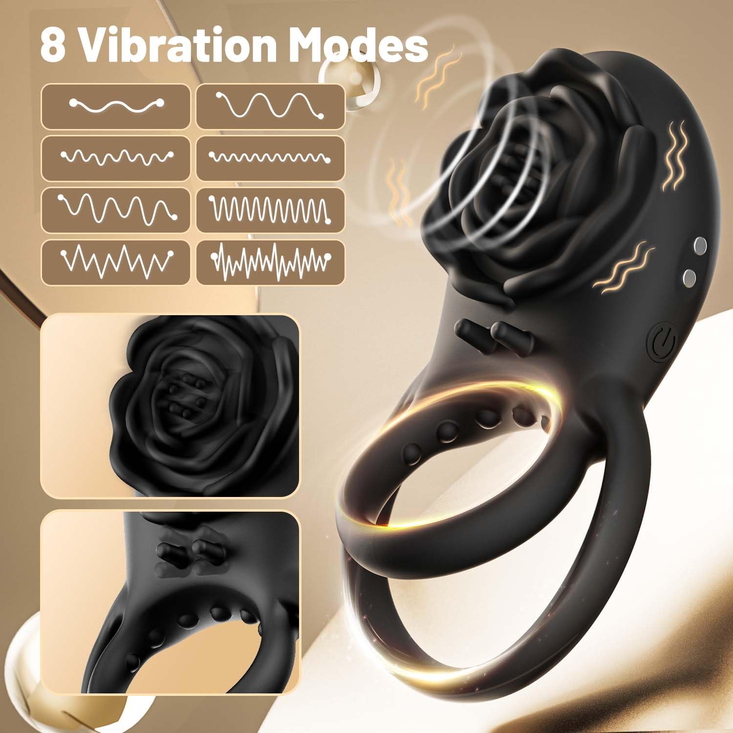 Rose Clitoral Stimulator Couples Sex Toys for Men Women Pleasure