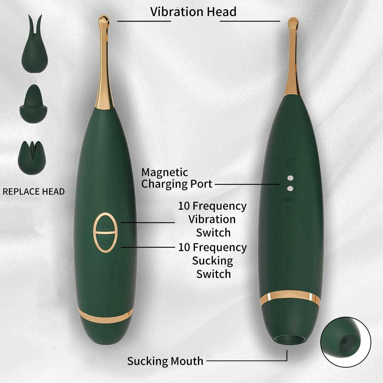 Powerful Clitoris Sucking Vibrator Pen G-spot Stimulator