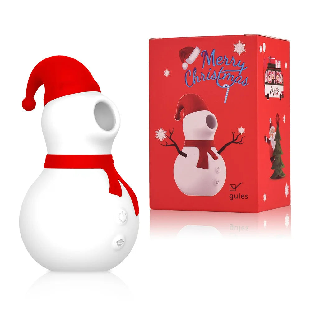 Christmas Snowman Vacuum Powerful Sucking Vibrator