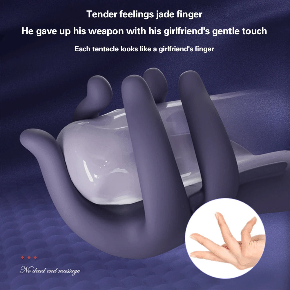 Tender Jade finger Penis Trainer Men's Ejaculation Delay Glans Exerciser